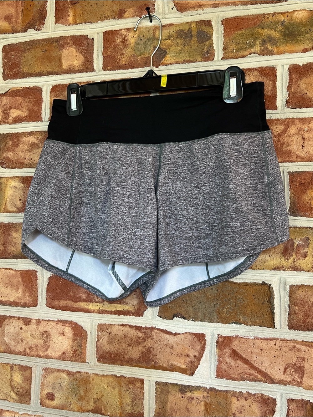 lululemon athletica Gray Athletic Shorts with Black Waistband 4